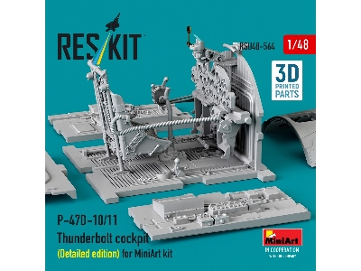 Republic P-47 D-10/11 Thunderbolt - Cockpit Detailed Edition (3d-printed / For Miniart Kits) - zdjęcie 3