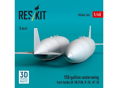Northrop F-5 E / F / N / F-20 And At-3 - 150 Gallon Underwing Fuel Tanks (2 Pcs / 3d-printed) - zdjęcie 2