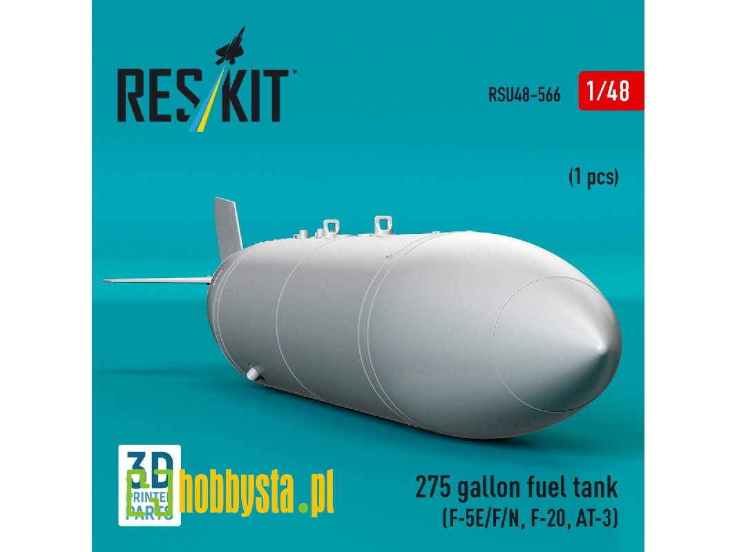 Northrop F-5 E / F / N / F-20 And At-3 - 275 Gallon Fuel Tank (1 Piece / 3d-printed) - zdjęcie 1