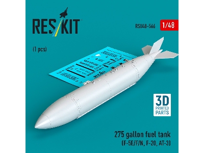 Northrop F-5 E / F / N / F-20 And At-3 - 275 Gallon Fuel Tank (1 Piece / 3d-printed) - zdjęcie 2