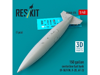 Northrop F-5 E / F / N / F-20 And At-3 - 150 Gallon Centerline Fuel Tank (1 Piece / 3d-printed) - zdjęcie 2