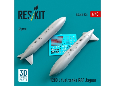 British Raf Sepecat Jaguar - 1200 L Fuel Tanks (2 Pcs / 3d Printed) - zdjęcie 2