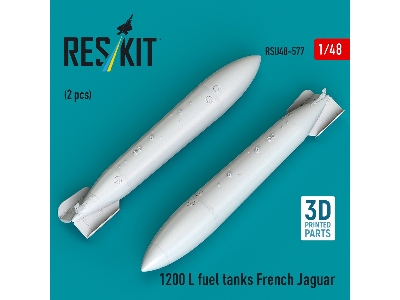 French Sepecat Jaguar - 1200 L Fuel Tanks (2 Pcs / 3d Printed) - zdjęcie 1