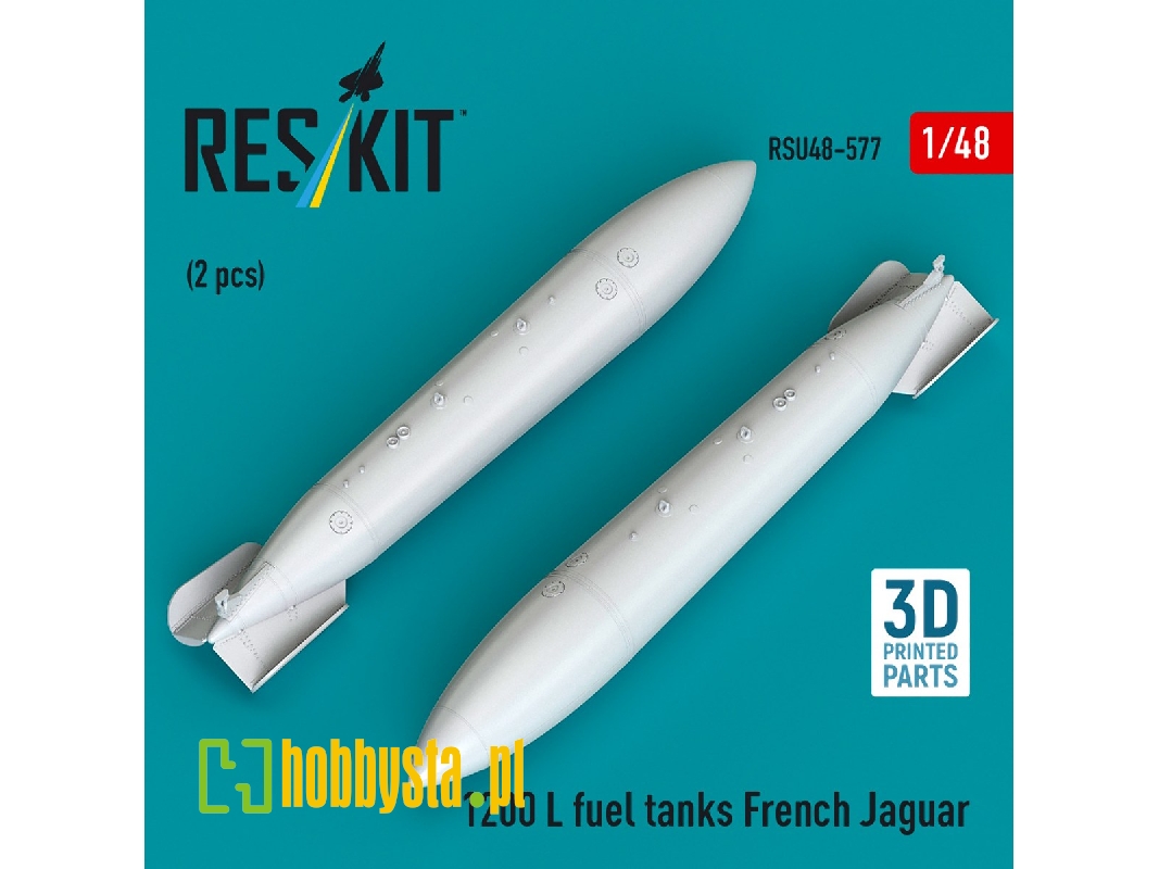French Sepecat Jaguar - 1200 L Fuel Tanks (2 Pcs / 3d Printed) - zdjęcie 1