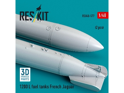 French Sepecat Jaguar - 1200 L Fuel Tanks (2 Pcs / 3d Printed) - zdjęcie 3