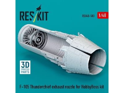 Republic F-105 Thunderchief - Exhaust Nozzle (3d-printed / For Hobby Boss Kits) - zdjęcie 1