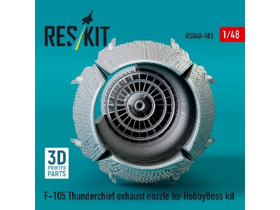 Republic F-105 Thunderchief - Exhaust Nozzle (3d-printed / For Hobby Boss Kits) - zdjęcie 2