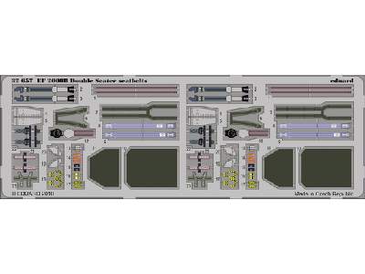  EF 2000 Two-seater seatbelts 1/32 - Trumpeter - blaszki - zdjęcie 1