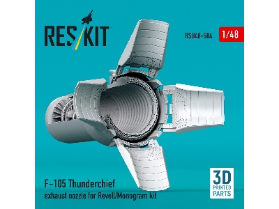 Republic F-105 Thunderchief - Exhaust Nozzle (3d-printed / For Revell And Monogram Kits) - zdjęcie 1