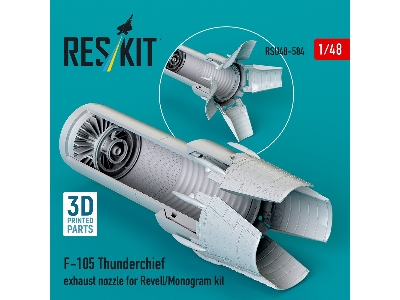 Republic F-105 Thunderchief - Exhaust Nozzle (3d-printed / For Revell And Monogram Kits) - zdjęcie 2