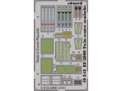  EF-2000 Two-seater seatbelts 1/48 - Revell - blaszki - zdjęcie 1