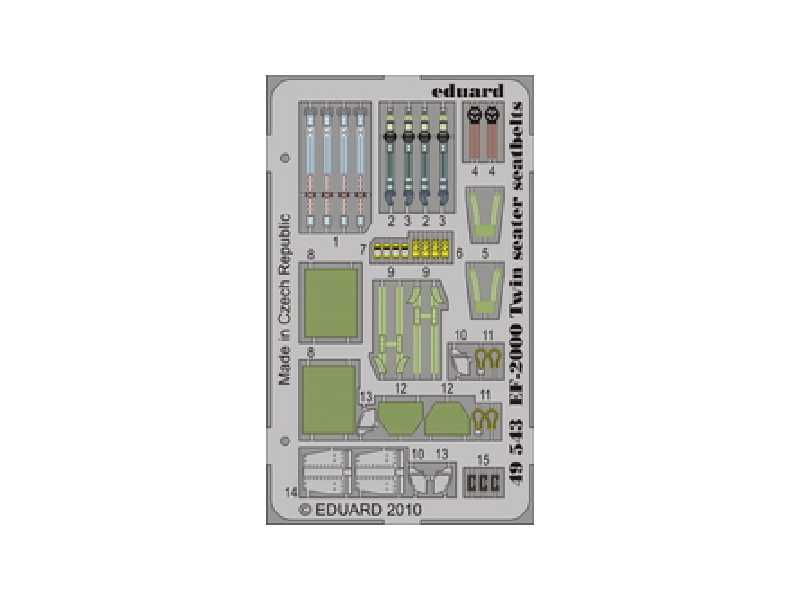  EF-2000 Two-seater seatbelts 1/48 - Revell - blaszki - zdjęcie 1