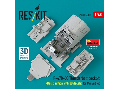 Republic P-47 D-30 Thunderbolt - Cockpit Basic Edition With 3d Decals (3d-printed / For Miniart Kits) - zdjęcie 2