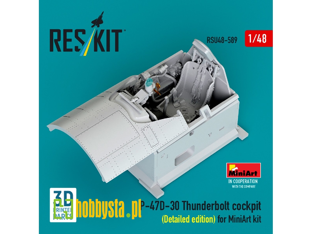 Republic P-47 D-30 Thunderbolt - Cockpit Detailed Edition (3d-printed / For Miniart Kits) - zdjęcie 1