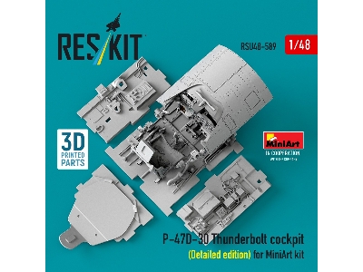 Republic P-47 D-30 Thunderbolt - Cockpit Detailed Edition (3d-printed / For Miniart Kits) - zdjęcie 2