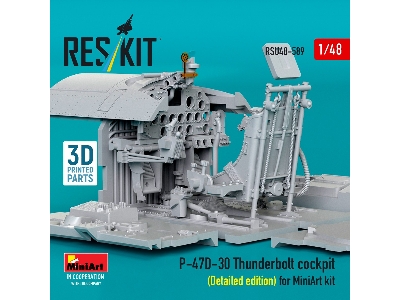 Republic P-47 D-30 Thunderbolt - Cockpit Detailed Edition (3d-printed / For Miniart Kits) - zdjęcie 3