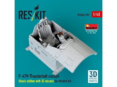 Republic P-47 M Thunderbolt - Cockpit Basic Edition With 3d Decals (3d-printed / For Miniart Kits) - zdjęcie 1