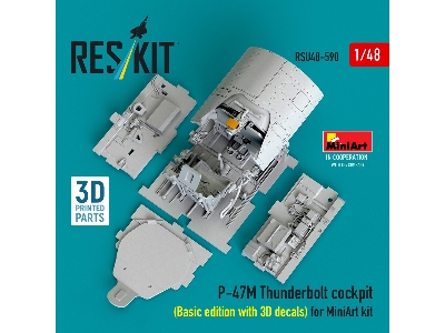Republic P-47 M Thunderbolt - Cockpit Basic Edition With 3d Decals (3d-printed / For Miniart Kits) - zdjęcie 2