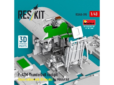 Republic P-47 M Thunderbolt - Cockpit Basic Edition With 3d Decals (3d-printed / For Miniart Kits) - zdjęcie 3