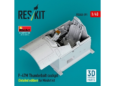Republic P-47 M Thunderbolt - Cockpit Detailed Edition (3d-printed / For Miniart Kits) - zdjęcie 1