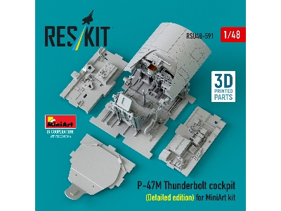 Republic P-47 M Thunderbolt - Cockpit Detailed Edition (3d-printed / For Miniart Kits) - zdjęcie 2