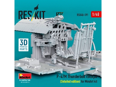 Republic P-47 M Thunderbolt - Cockpit Detailed Edition (3d-printed / For Miniart Kits) - zdjęcie 3