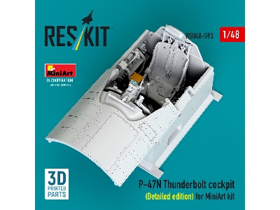 Republic P-47 N Thunderbolt - Cockpit Detailed Edition (3d-printed / For Miniart Kits) - zdjęcie 1