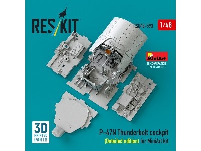 Republic P-47 N Thunderbolt - Cockpit Detailed Edition (3d-printed / For Miniart Kits) - zdjęcie 2