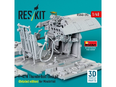 Republic P-47 N Thunderbolt - Cockpit Detailed Edition (3d-printed / For Miniart Kits) - zdjęcie 3