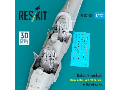 Dassault Rafale B - Cockpit Basic Edition With 3d Decals (3d-printed / For Hobby Boss Kits) - zdjęcie 1