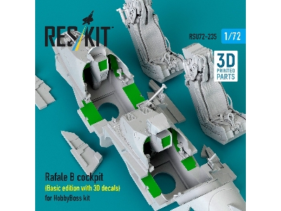 Dassault Rafale B - Cockpit Basic Edition With 3d Decals (3d-printed / For Hobby Boss Kits) - zdjęcie 3
