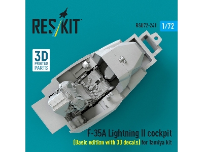 F-35 A Lightning Ii - Cockpit Basic Edition With 3d Decals (3d-printed / For Tamiya Kits) - zdjęcie 2