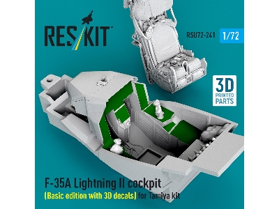 F-35 A Lightning Ii - Cockpit Basic Edition With 3d Decals (3d-printed / For Tamiya Kits) - zdjęcie 3