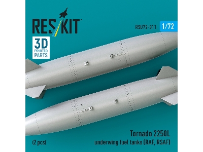 Panavia Tornado - 2250l Underwing Fuel Tanks For Raf / Rsaf Planes (2 Pcs / 3d-printed) - zdjęcie 2