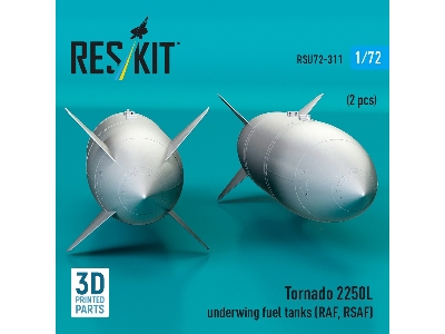 Panavia Tornado - 2250l Underwing Fuel Tanks For Raf / Rsaf Planes (2 Pcs / 3d-printed) - zdjęcie 3
