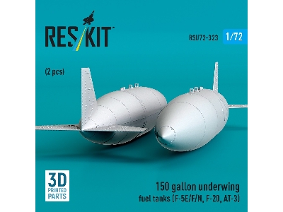Northrop F-5 E / F / N / F-20 And At-3 - 150 Gallon Underwing Fuel Tanks (2 Pcs / 3d-printed) - zdjęcie 2