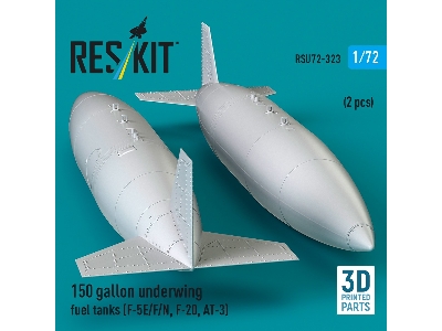Northrop F-5 E / F / N / F-20 And At-3 - 150 Gallon Underwing Fuel Tanks (2 Pcs / 3d-printed) - zdjęcie 3