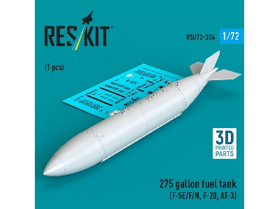 Northrop F-5 E / F / N / F-20 And At-3 - 275 Gallon Fuel Tank (1 Piece / 3d-printed) - zdjęcie 1
