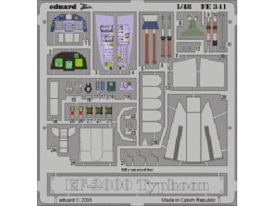  EF-2000 Typhoon Single Seater 1/48 - Italeri - blaszki - zdjęcie 1
