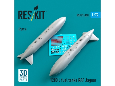 British Raf Sepecat Jaguar - 1200 L Fuel Tanks (2 Pcs / 3d Printed) - zdjęcie 1