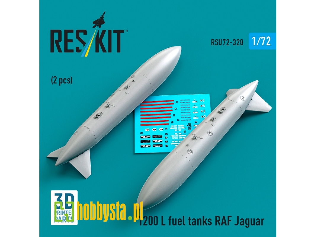 British Raf Sepecat Jaguar - 1200 L Fuel Tanks (2 Pcs / 3d Printed) - zdjęcie 1