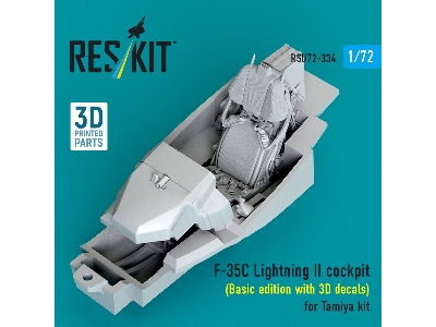 F-35 C Lightning Ii - Cockpit Basic Edition With 3d Decals (3d-printed / For Tamiya Kits) - zdjęcie 1