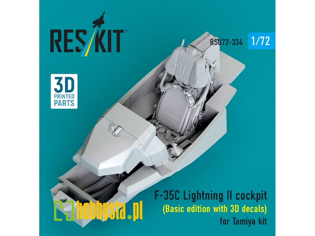 F-35 C Lightning Ii - Cockpit Basic Edition With 3d Decals (3d-printed / For Tamiya Kits) - zdjęcie 1