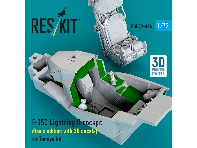 F-35 C Lightning Ii - Cockpit Basic Edition With 3d Decals (3d-printed / For Tamiya Kits) - zdjęcie 3