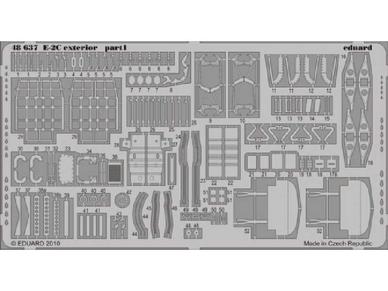  E-2C exterior 1/48 - Kinetic - blaszki - zdjęcie 1