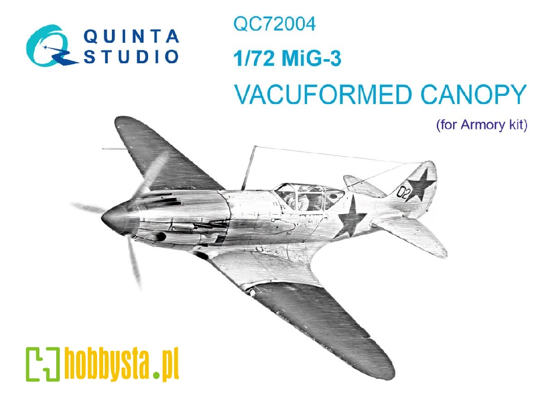 Mig-3 - Vacuumed Clear Canopy (For Armory Kits) - zdjęcie 1