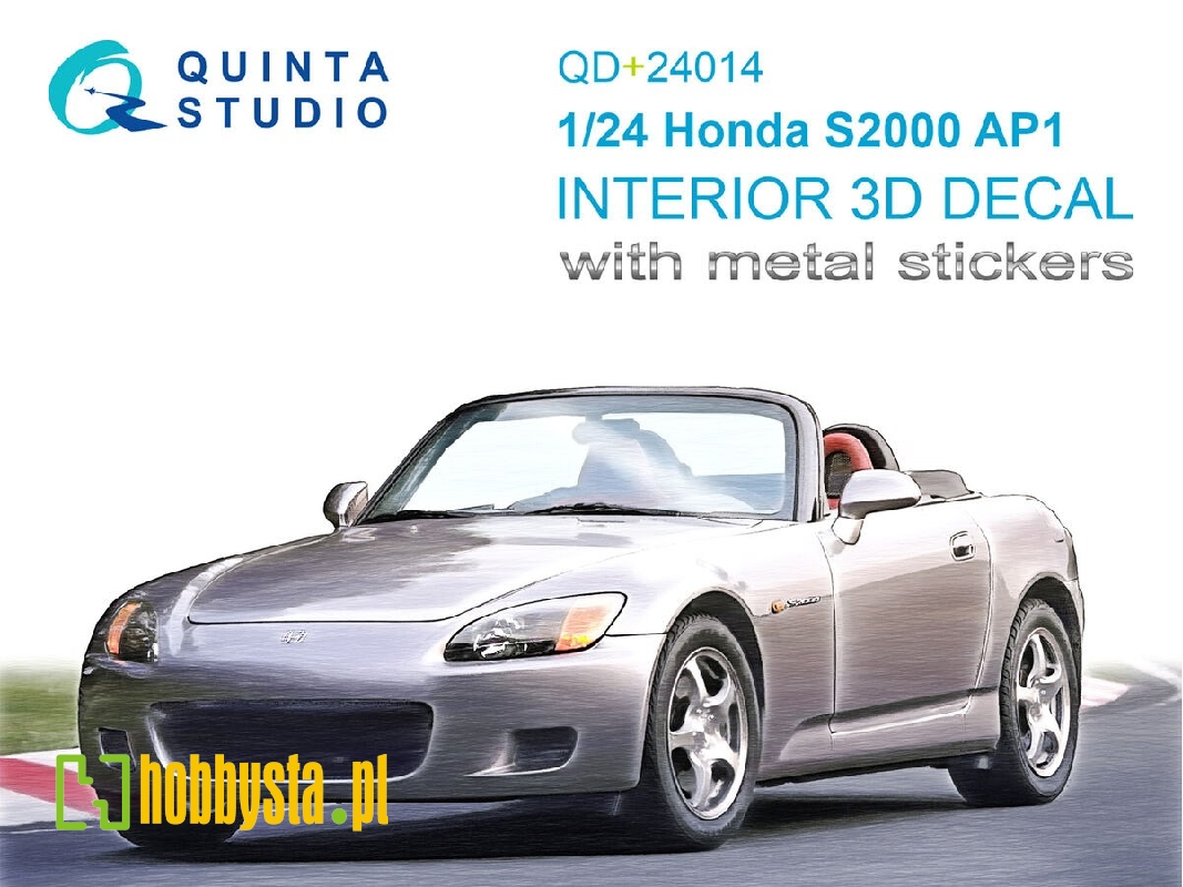 Honda S2000 Ap1 - 3d-printed & Coloured Interior On Decal Paper With Metal Sticker Parts (For Tamiya Kits) - zdjęcie 1