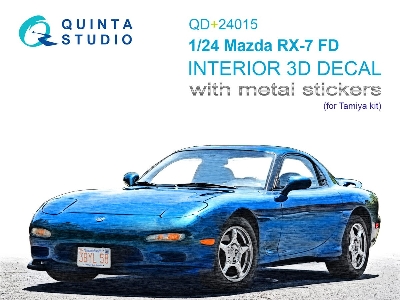 Mazda Rx-7 Fd - 3d-printed & Coloured Interior On Decal Paper With Metal Sticker Parts (For Tamiya Kits) - zdjęcie 1