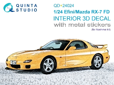 Efini-mazda Rx-7fd - 3d-printed & Coloured Interior On Decal Paper (For Aoshima Kits) - zdjęcie 2