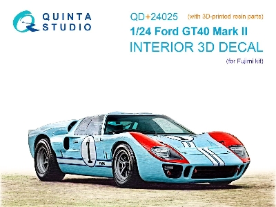 Ford Gt40 Mark Ii - 3d-printed & Coloured Interior With 3d-printed Resin Parts (For Fujimi Kits) - zdjęcie 1